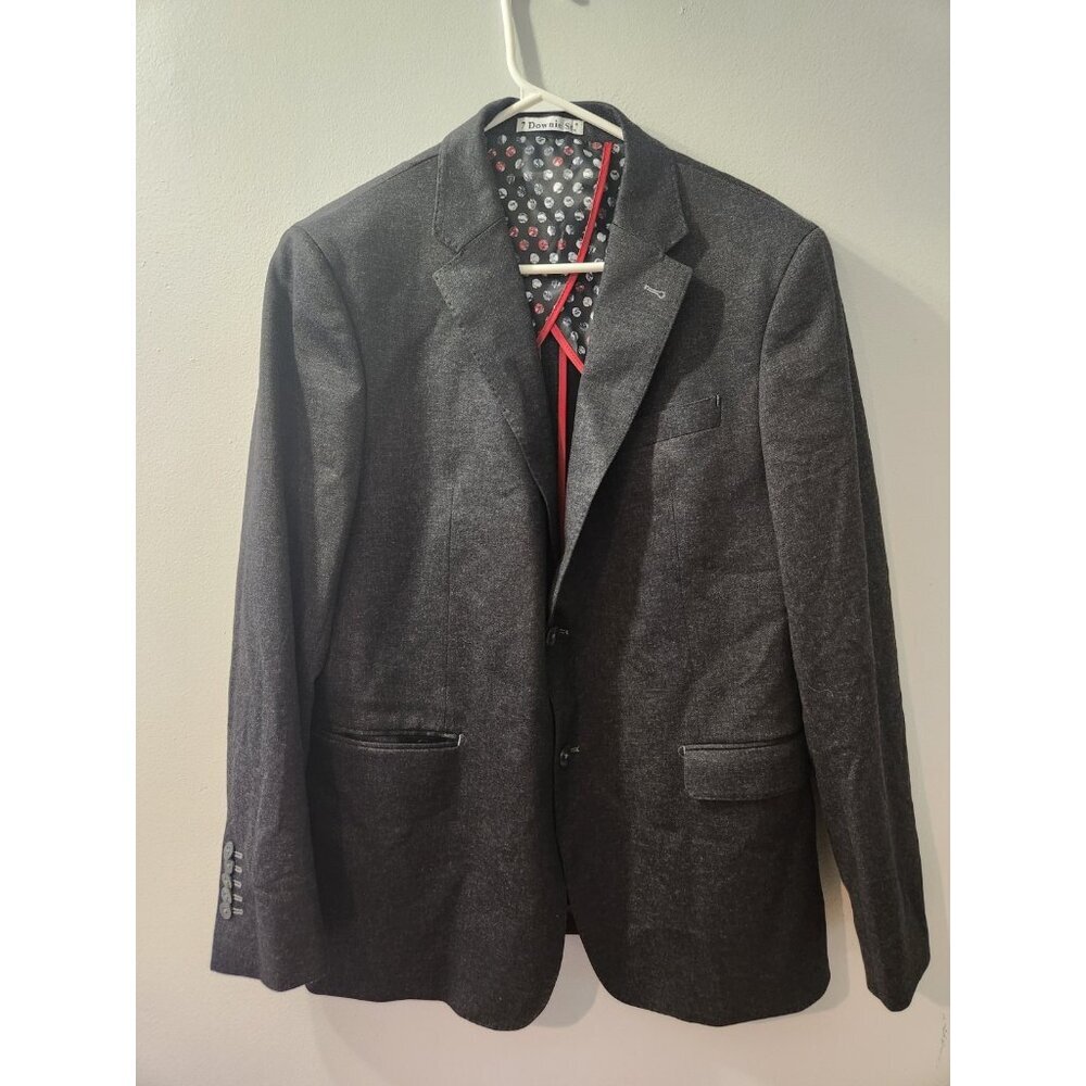 7 Downie St. Blazer Jacket Size 42R Grey Pre-Owned